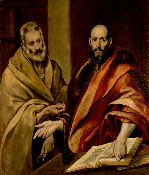 Saint Peter and Saint Paul, by El Greco, c. 16th century. Hermitage Museum (Russia).