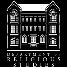 Logo of the University of Alabama Department of Religious Studies. A picture of Manly Hall.