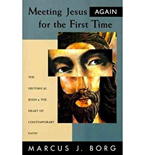 Cover of the book, Jesus's bearded face is oil painted, but the portion of his eyes are magnified.