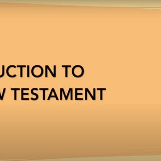 Introduction to the New Testament is written over a 1960s-themed orange and yellow plain graphic.